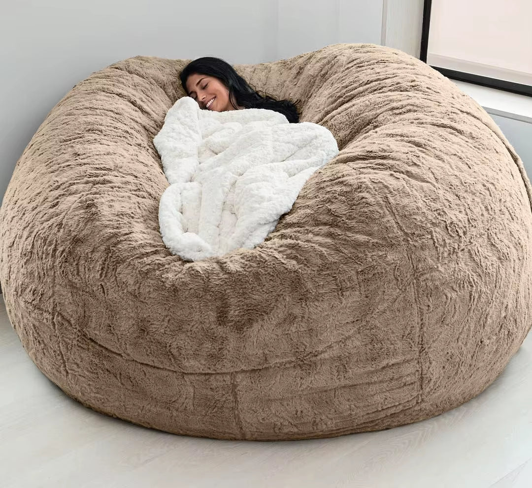 Indulge in Comfort: Soft & Warm 180x90cm Removable Washable Bean Bag Bed Cover - Perfect for Your Living Room!