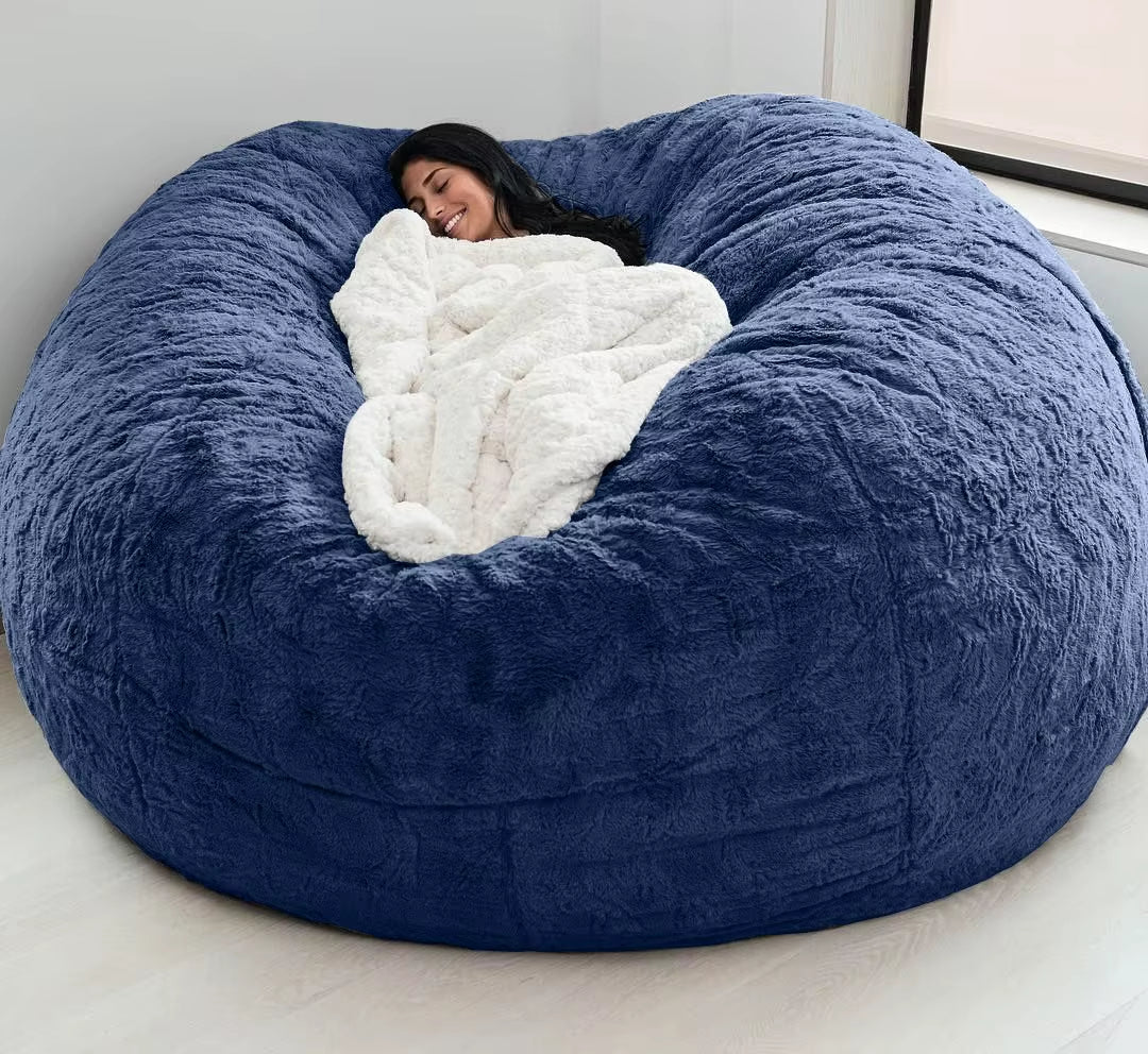 Indulge in Comfort: Soft & Warm 180x90cm Removable Washable Bean Bag Bed Cover - Perfect for Your Living Room!