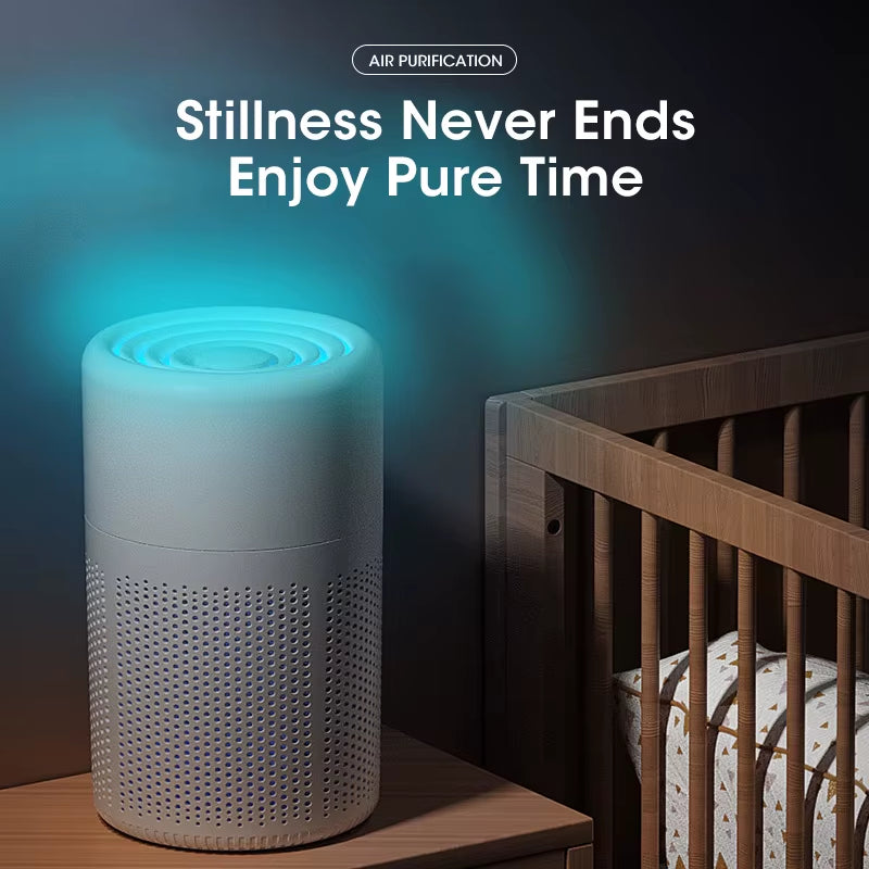 Mini Desktop Air Purifier Portable Air Purifier Household Air Cleaner with HEPA Filter Air Freshener Odor Remover Air Cleaner