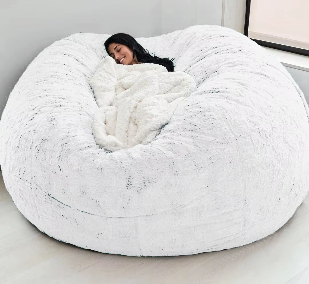 Indulge in Comfort: Soft & Warm 180x90cm Removable Washable Bean Bag Bed Cover - Perfect for Your Living Room!