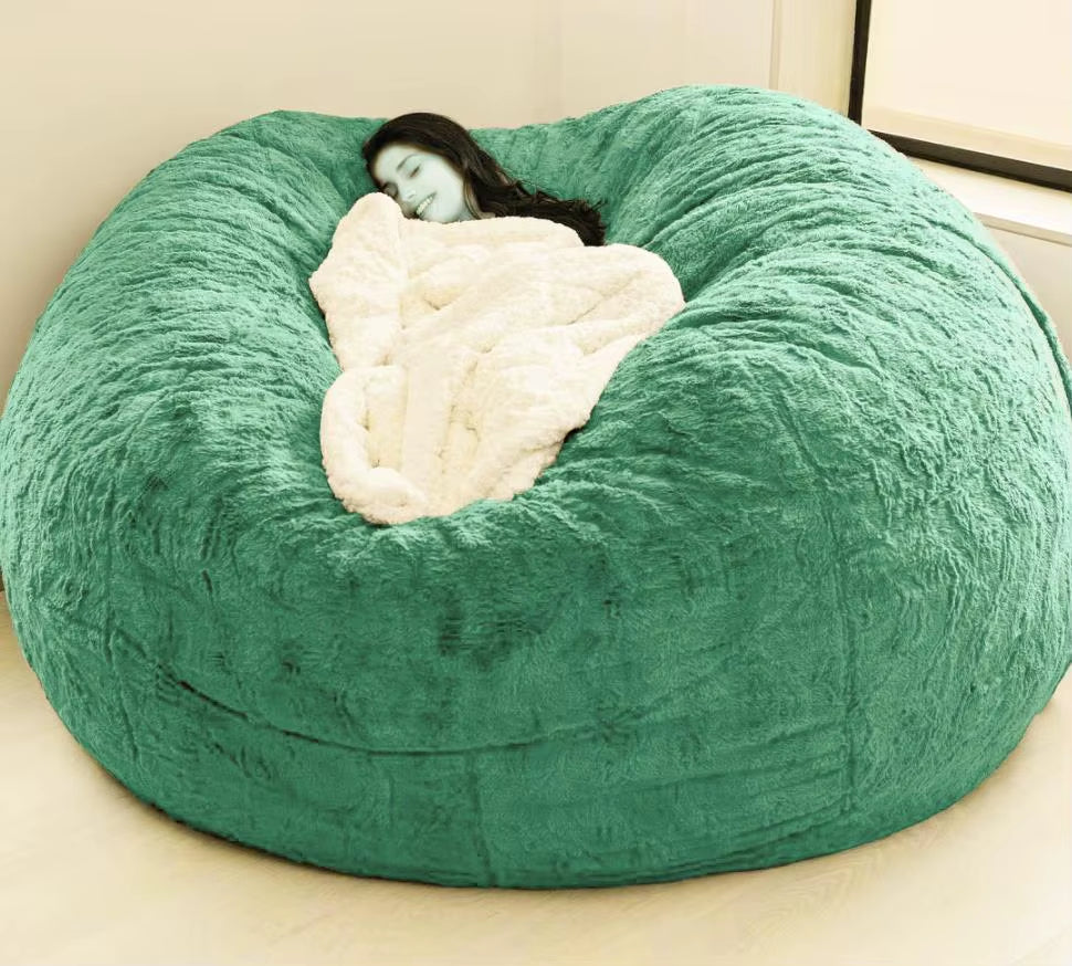 Indulge in Comfort: Soft & Warm 180x90cm Removable Washable Bean Bag Bed Cover - Perfect for Your Living Room!