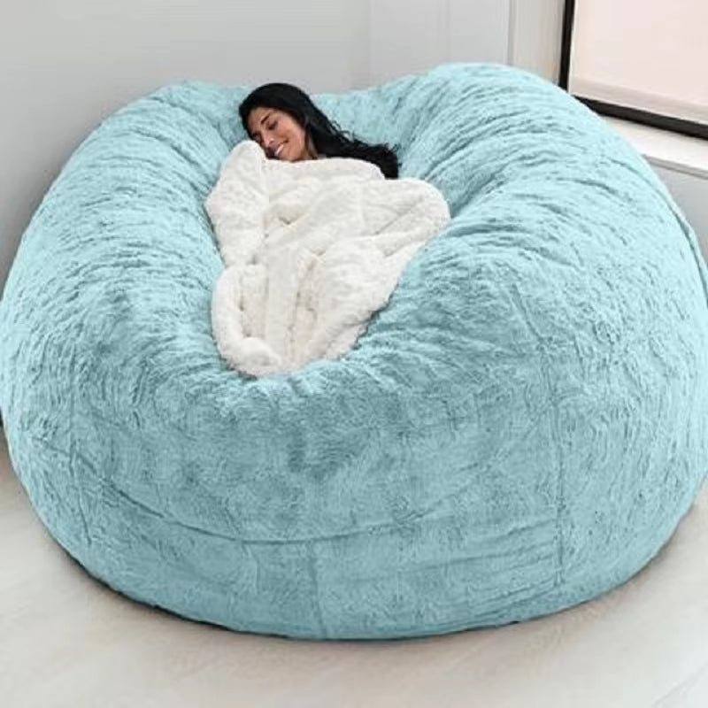 Indulge in Comfort: Soft & Warm 180x90cm Removable Washable Bean Bag Bed Cover - Perfect for Your Living Room!