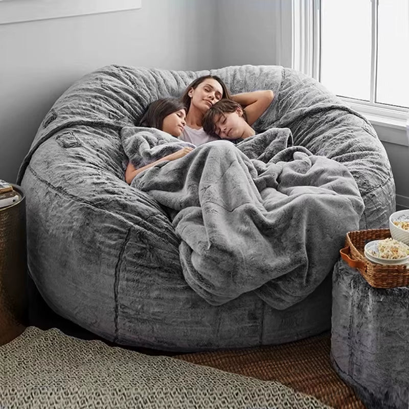 Indulge in Comfort: Soft & Warm 180x90cm Removable Washable Bean Bag Bed Cover - Perfect for Your Living Room!