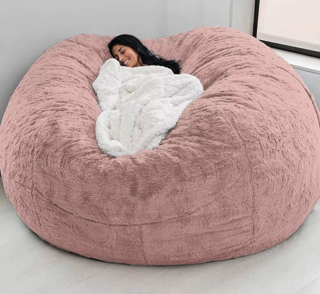 Indulge in Comfort: Soft & Warm 180x90cm Removable Washable Bean Bag Bed Cover - Perfect for Your Living Room!